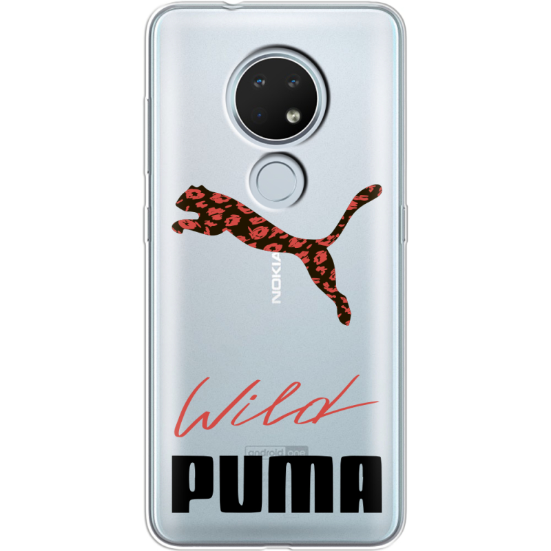 Прозрачный чехол Uprint Nokia 7.2 Wild Cat