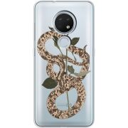 Прозрачный чехол Uprint Nokia 7.2 Glamor Snake