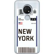 Прозрачный чехол Uprint Nokia 7.2 Ticket New York