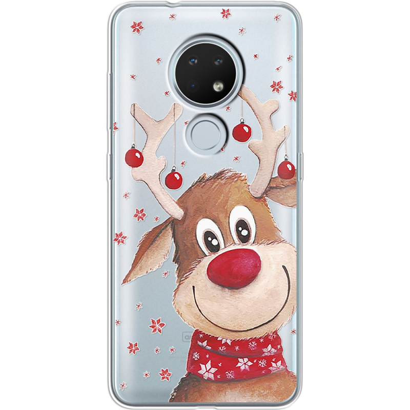 Прозрачный чехол Uprint Nokia 7.2 Winter Deer