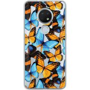 Прозрачный чехол Uprint Nokia 7.2 Butterfly Morpho