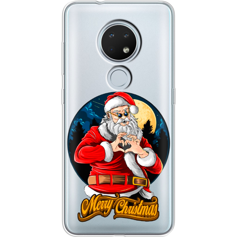 Прозрачный чехол Uprint Nokia 7.2 Cool Santa