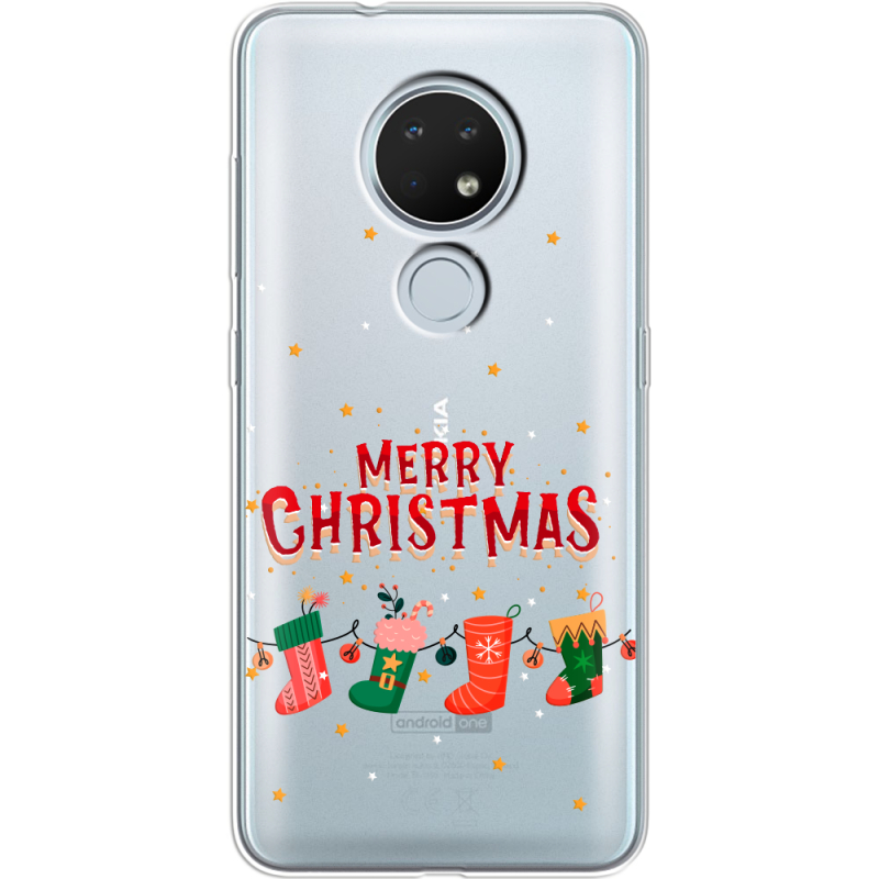 Прозрачный чехол Uprint Nokia 7.2 Merry Christmas