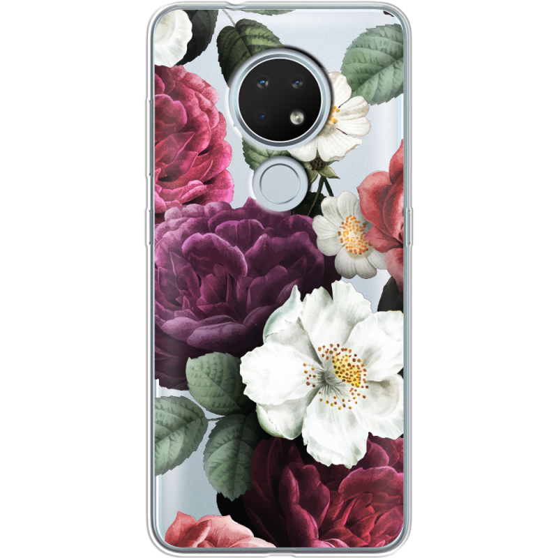 Прозрачный чехол Uprint Nokia 7.2 Floral Dark Dreams