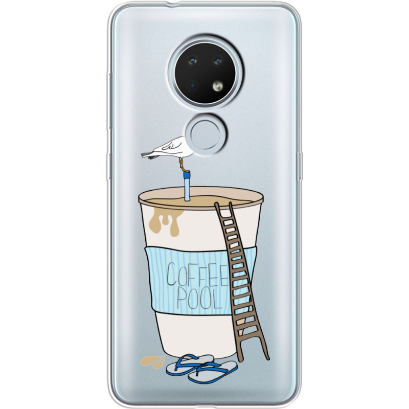 Прозрачный чехол Uprint Nokia 7.2 Segull in Cofee Pool
