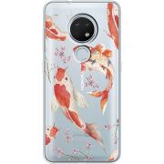 Прозрачный чехол Uprint Nokia 7.2 Japanese Koi Fish