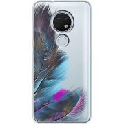 Прозрачный чехол Uprint Nokia 7.2 Feathers