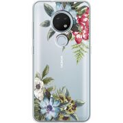 Прозрачный чехол Uprint Nokia 7.2 Floral