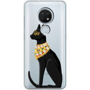 Чехол со стразами Nokia 7.2 Egipet Cat