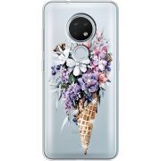 Чехол со стразами Nokia 7.2 Ice Cream Flowers