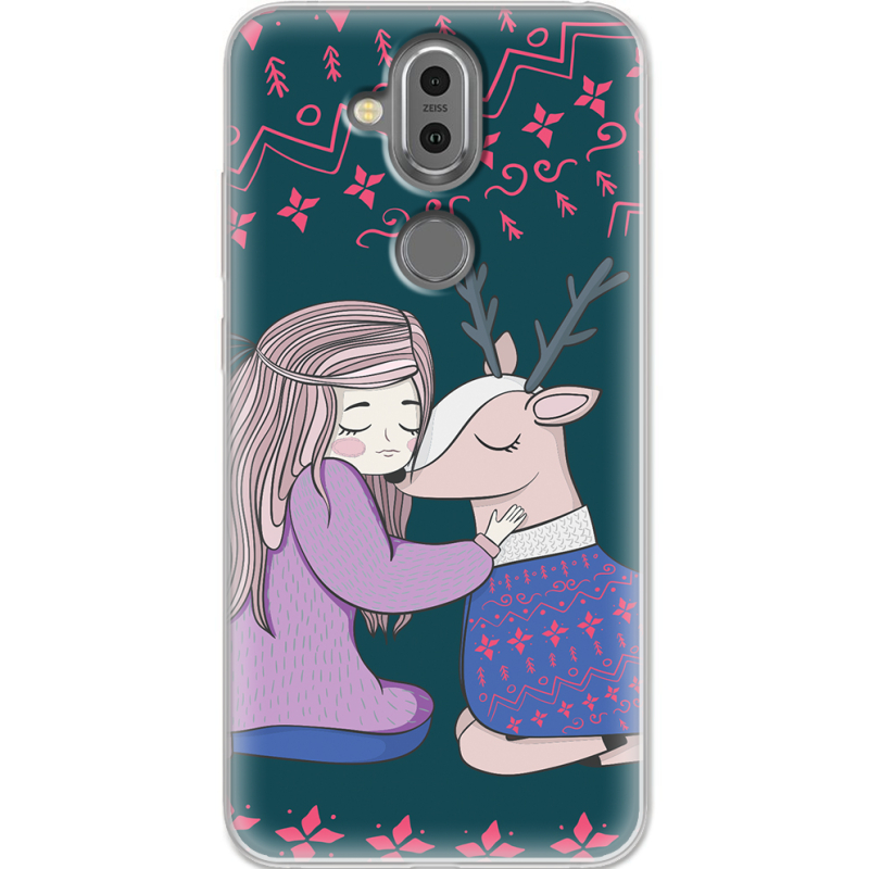 Чехол Uprint Nokia 8.1 Girl and deer