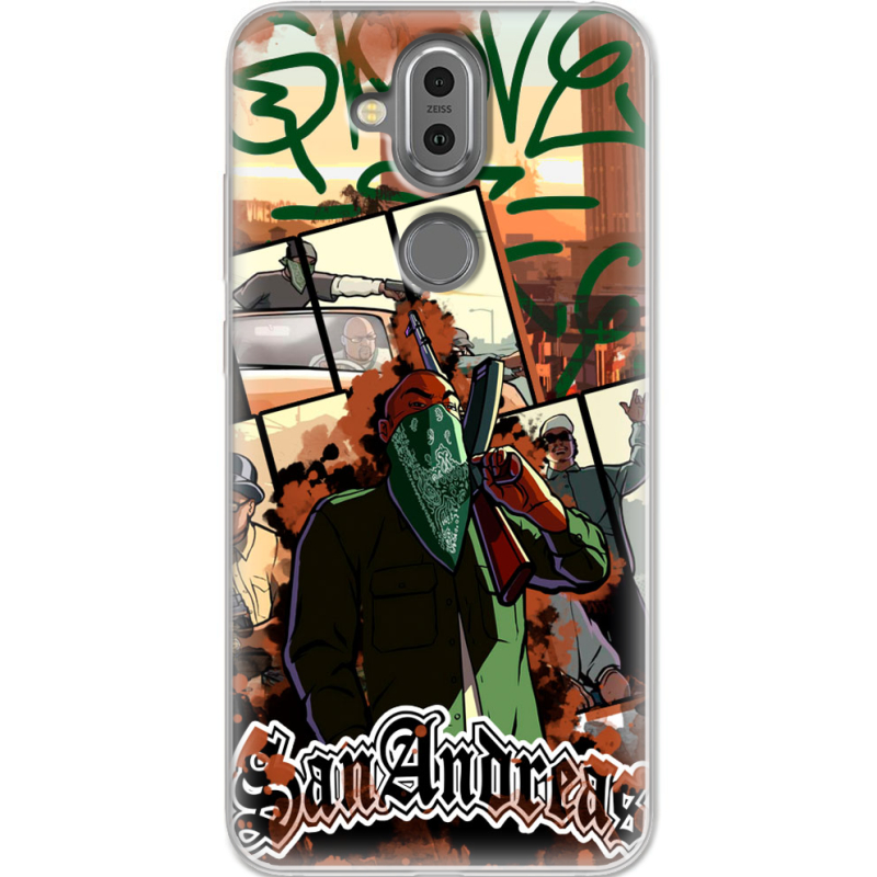 Чехол Uprint Nokia 8.1 GTA San Andreas