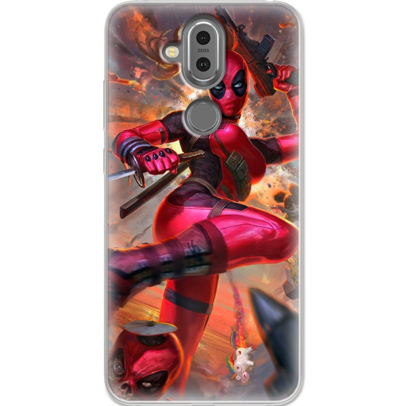 Чехол Uprint Nokia 8.1 Woman Deadpool