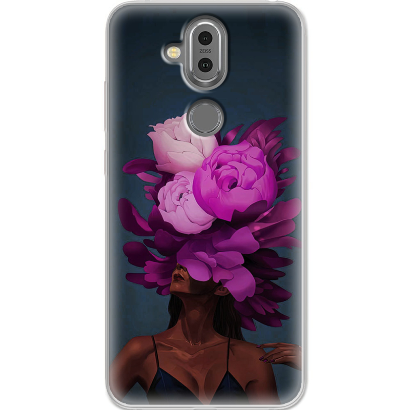 Чехол Uprint Nokia 8.1 Exquisite Purple Flowers