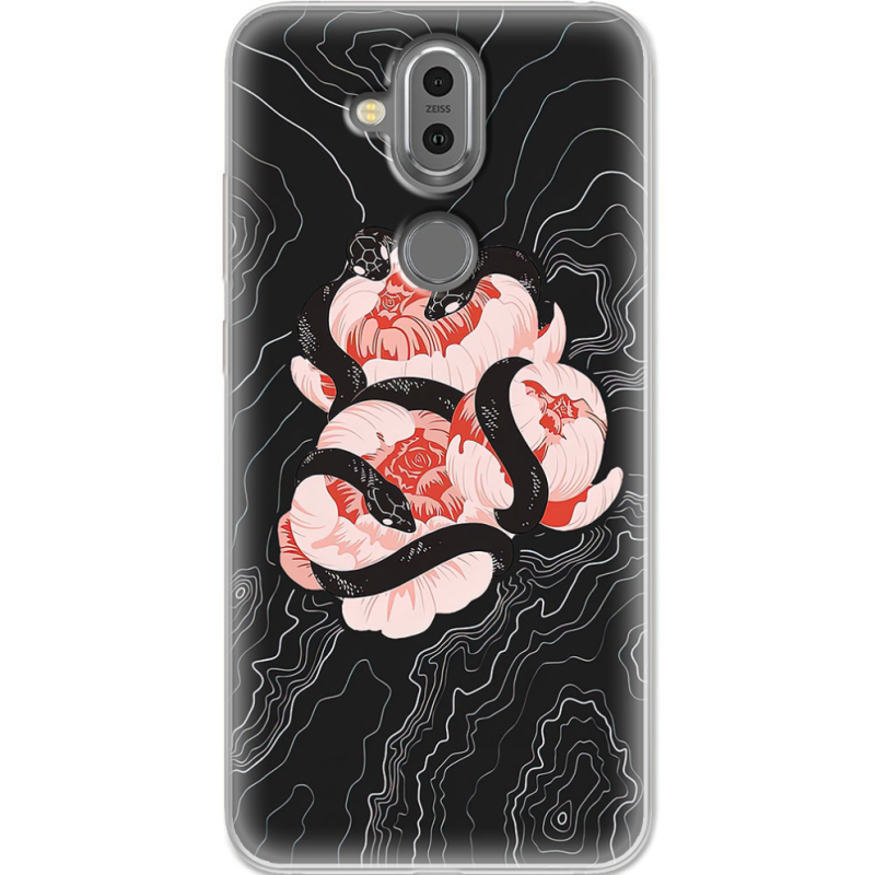 Чехол Uprint Nokia 8.1 Snake Rose