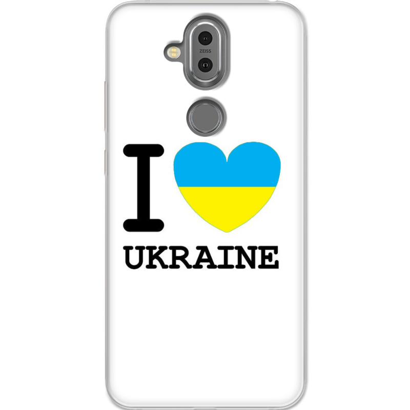 Чехол Uprint Nokia 8.1 I love Ukraine