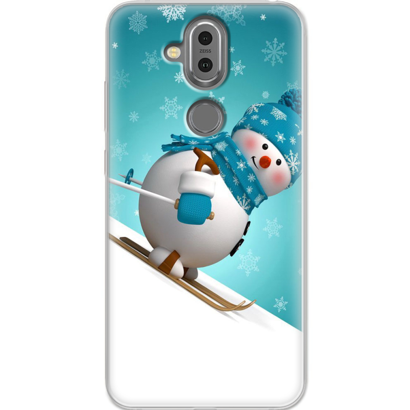Чехол Uprint Nokia 8.1 Skier Snowman