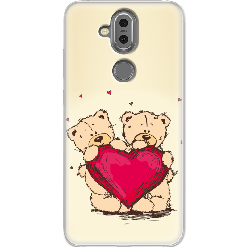 Чехол Uprint Nokia 8.1 Teddy Bear Love