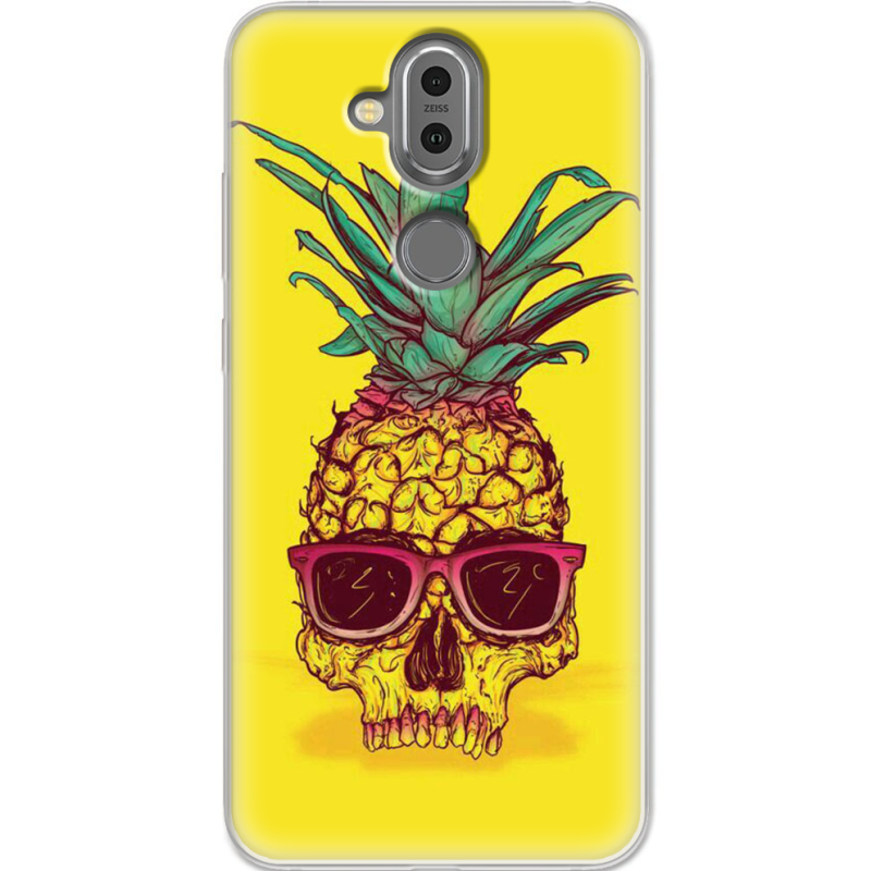 Чехол Uprint Nokia 8.1 Pineapple Skull