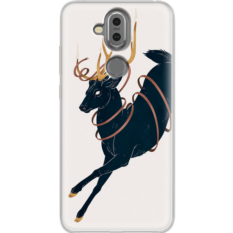 Чехол Uprint Nokia 8.1 Black Deer