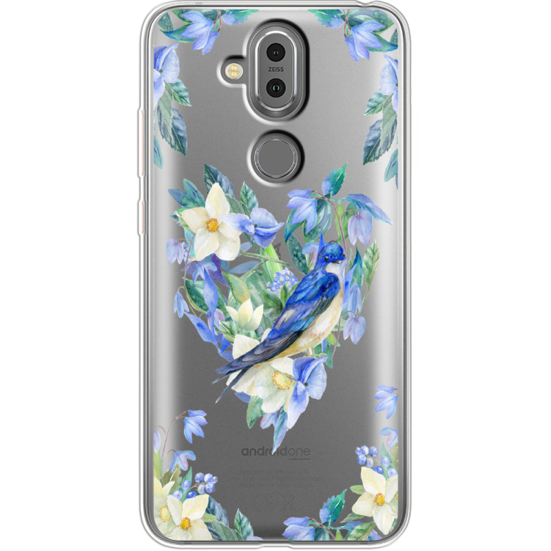 Прозрачный чехол Uprint Nokia 8.1 Spring Bird