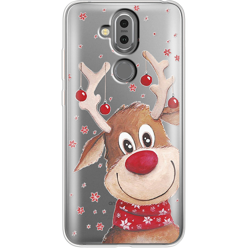 Прозрачный чехол Uprint Nokia 8.1 Winter Deer