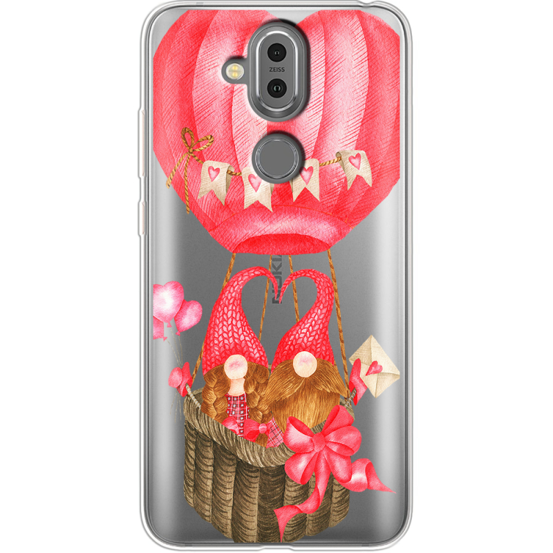 Прозрачный чехол Uprint Nokia 8.1 Valentine Dwarfs