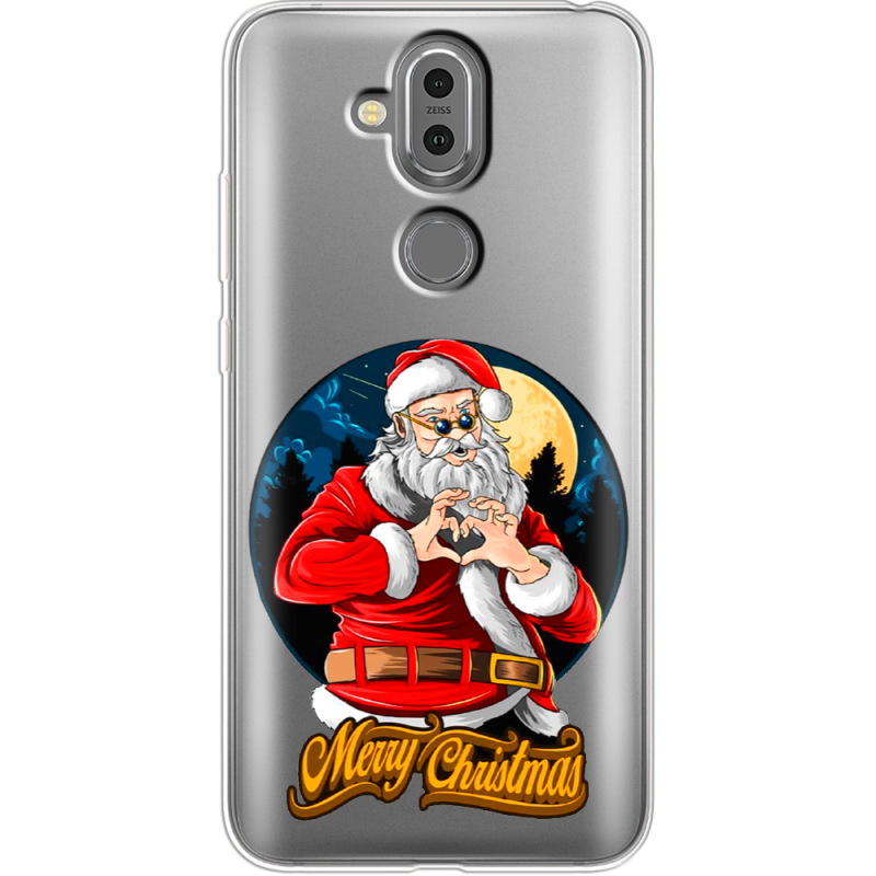 Прозрачный чехол Uprint Nokia 8.1 Cool Santa