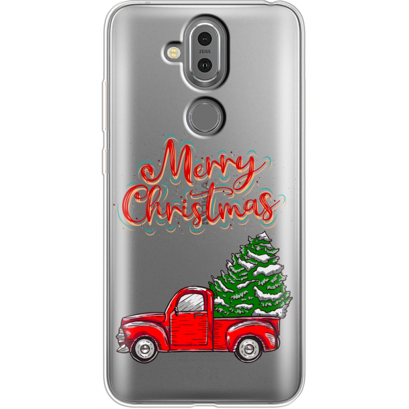 Прозрачный чехол Uprint Nokia 8.1 Holiday Car