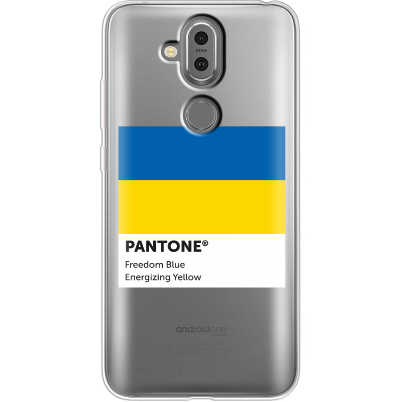 Прозрачный чехол Uprint Nokia 8.1 Pantone вільний синій