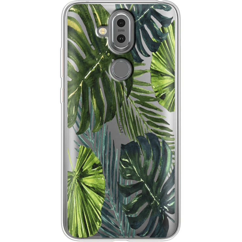 Прозрачный чехол Uprint Nokia 8.1 Palm Tree