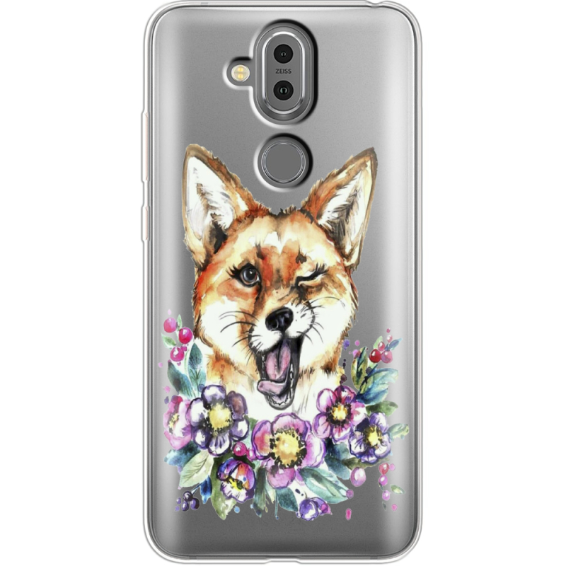 Прозрачный чехол Uprint Nokia 8.1 Winking Fox