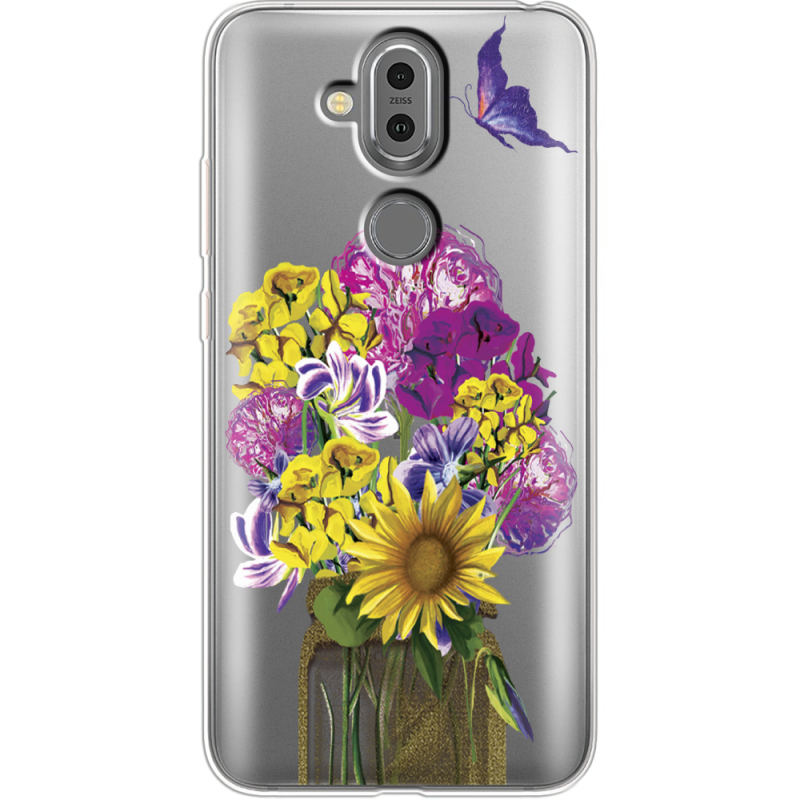 Прозрачный чехол Uprint Nokia 8.1 My Bouquet