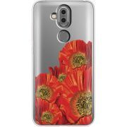 Прозрачный чехол Uprint Nokia 8.1 Red Poppies