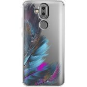 Прозрачный чехол Uprint Nokia 8.1 Feathers