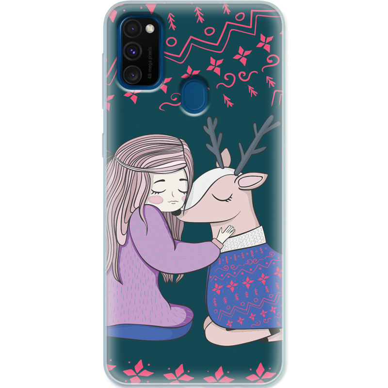 Чехол Uprint Samsung M307 Galaxy M30s Girl and deer