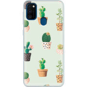 Чехол Uprint Samsung M307 Galaxy M30s L-green Cacti