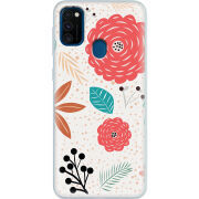 Чехол Uprint Samsung M307 Galaxy M30s Line Flowers