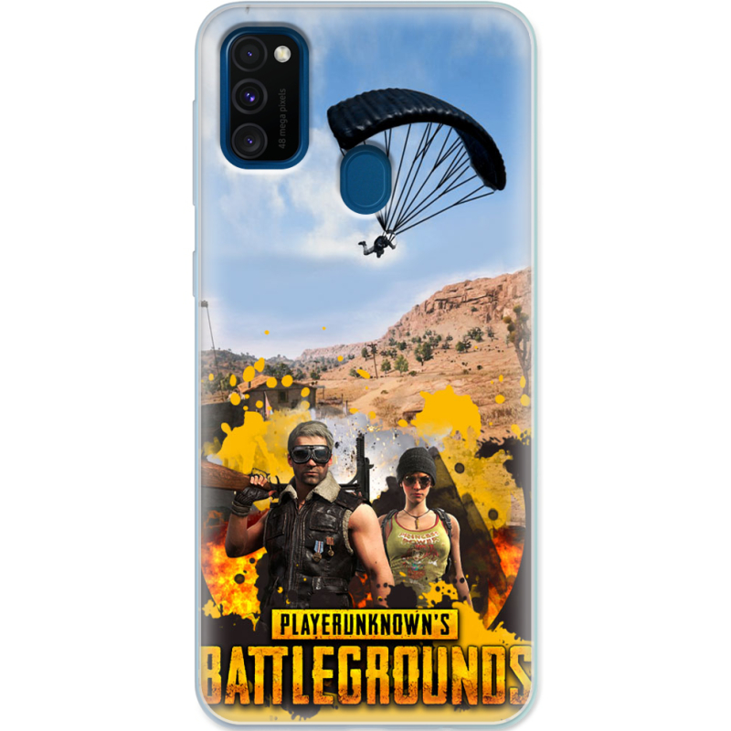 Чехол Uprint Samsung M307 Galaxy M30s Pubg parachute