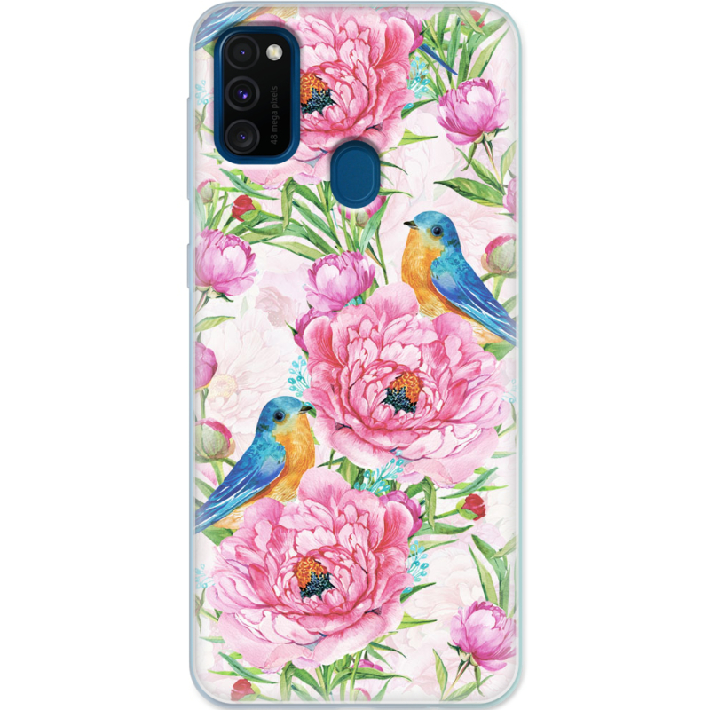Чехол Uprint Samsung M307 Galaxy M30s Birds and Flowers