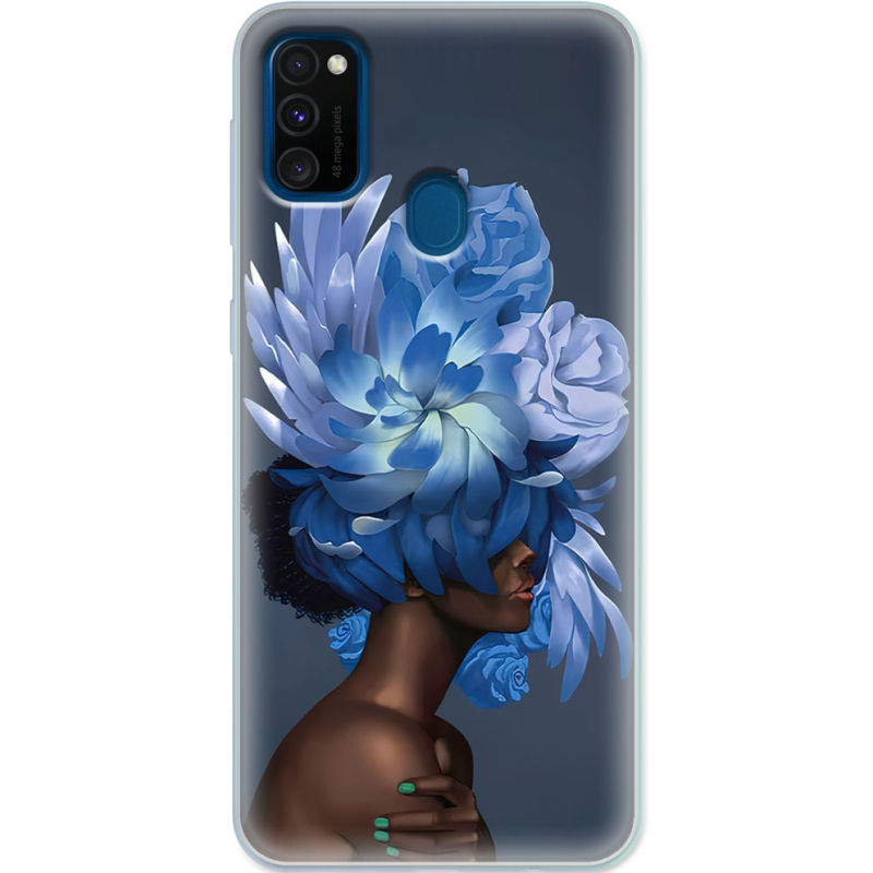 Чехол Uprint Samsung M307 Galaxy M30s Exquisite Blue Flowers