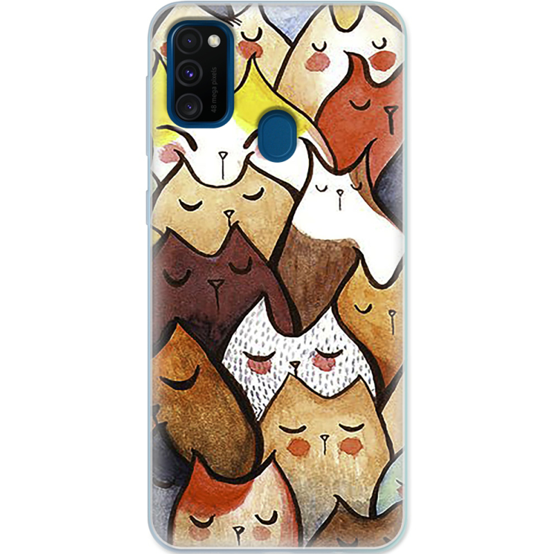 Чехол Uprint Samsung M307 Galaxy M30s Sleepy Cats