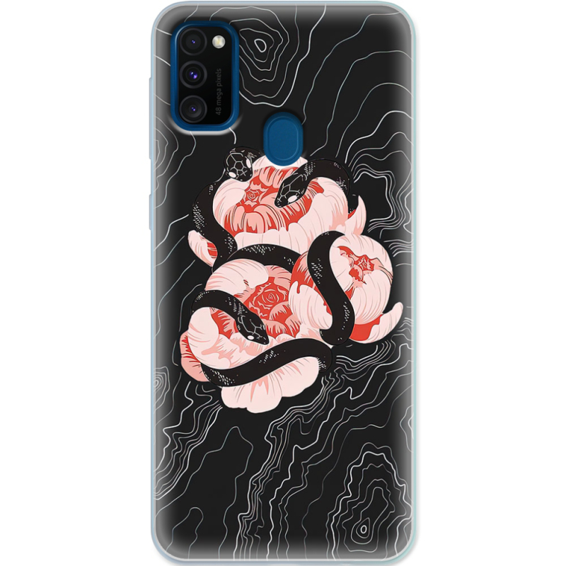 Чехол Uprint Samsung M307 Galaxy M30s Snake Rose