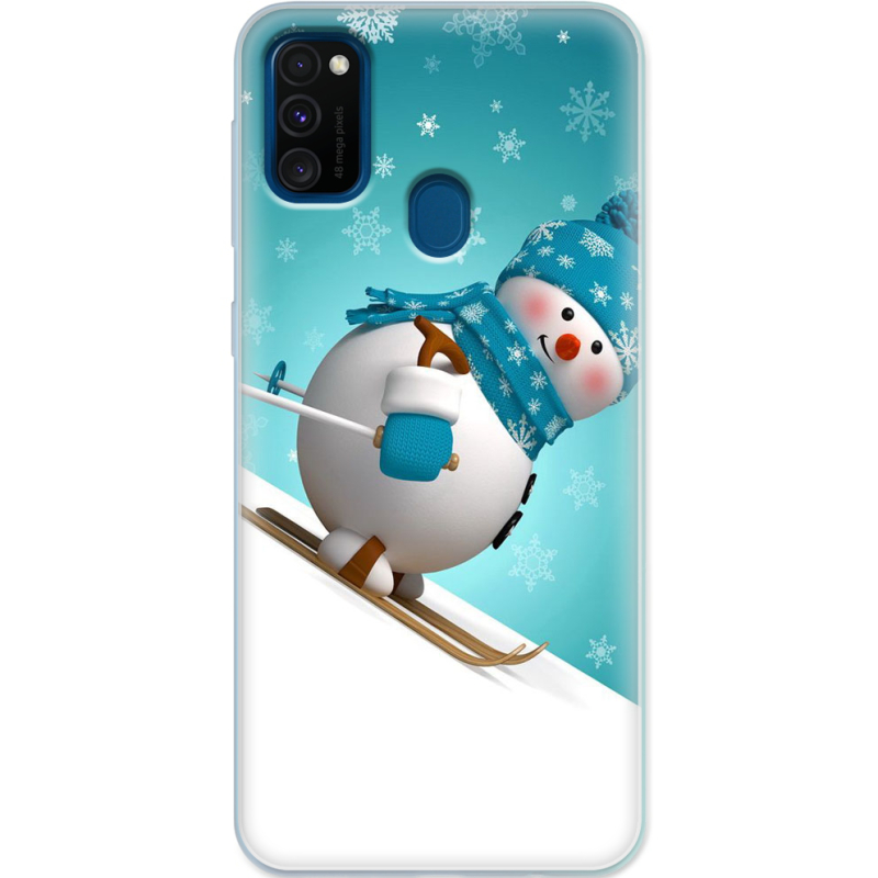 Чехол Uprint Samsung M307 Galaxy M30s Skier Snowman