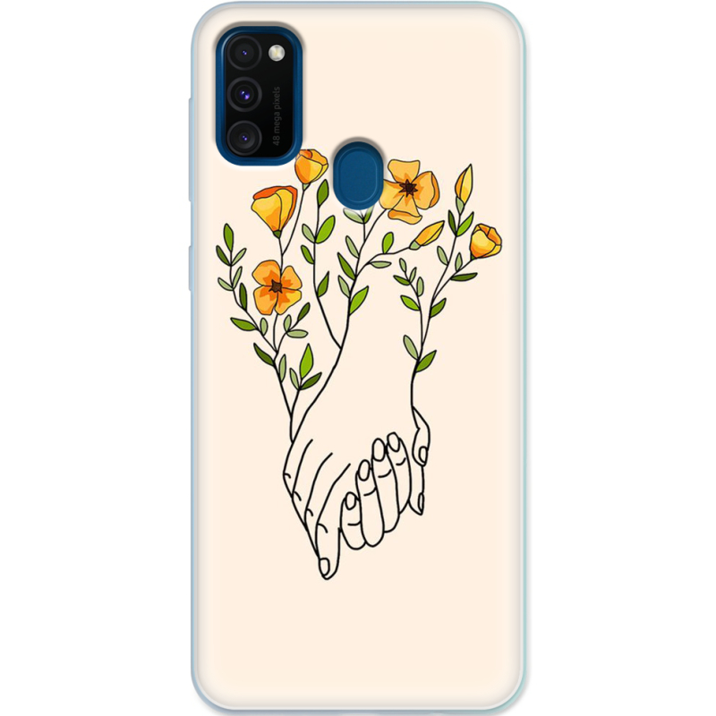 Чехол Uprint Samsung M307 Galaxy M30s Flower Hands