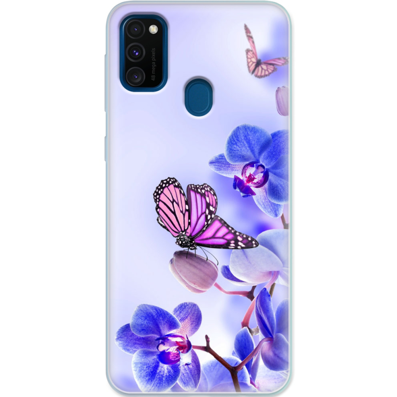 Чехол Uprint Samsung M307 Galaxy M30s Orchids and Butterflies