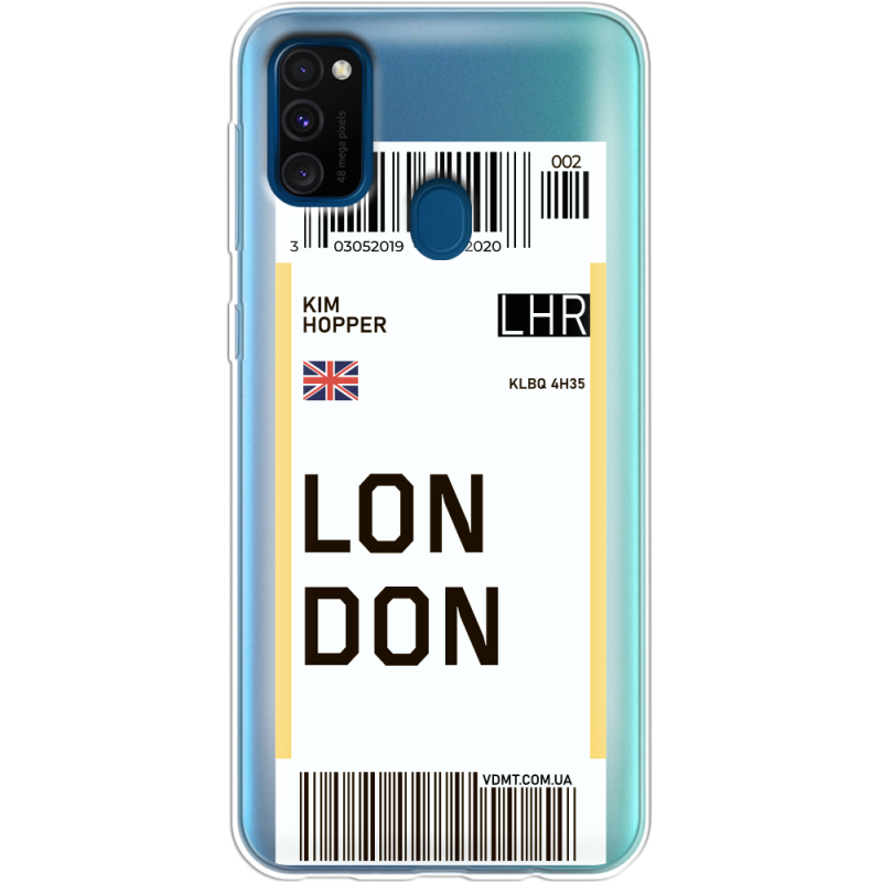 Прозрачный чехол Uprint Samsung M307 Galaxy M30s Ticket London