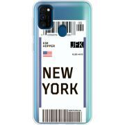 Прозрачный чехол Uprint Samsung M307 Galaxy M30s Ticket New York