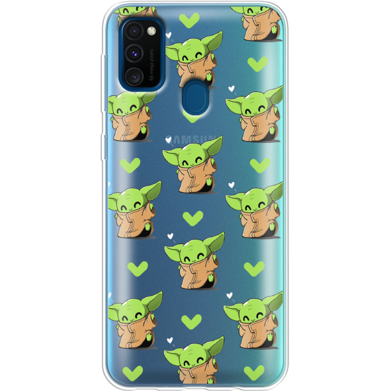 Прозрачный чехол Uprint Samsung M307 Galaxy M30s Pattern Baby Yoda