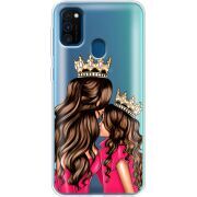 Прозрачный чехол Uprint Samsung M307 Galaxy M30s Queen and Princess